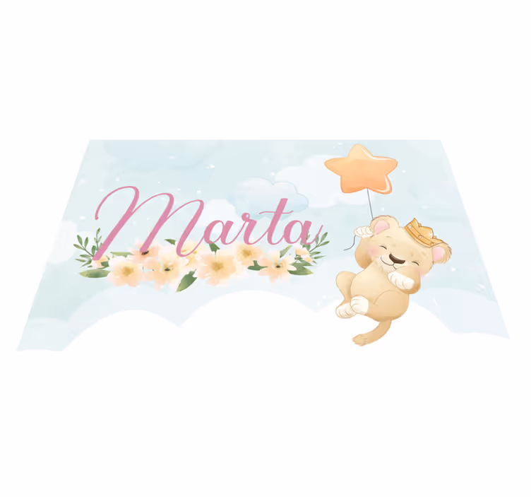 Detské prestieranie s roztomilým levíkom a balónom - Tenstickers