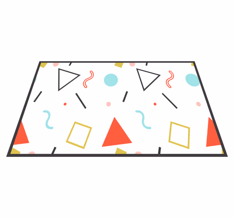 Vtipné geometrické tvary originálne prestieranie - Tenstickers