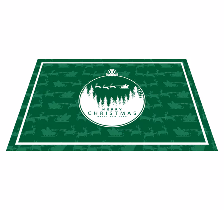 Vianočné prestieranie so scénou vianočných ozdôb - Tenstickers