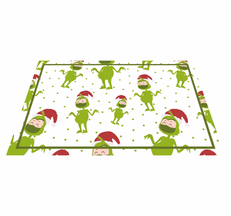 Vianočné prestieranie s veselými grinch postavičkami - Tenstickers
