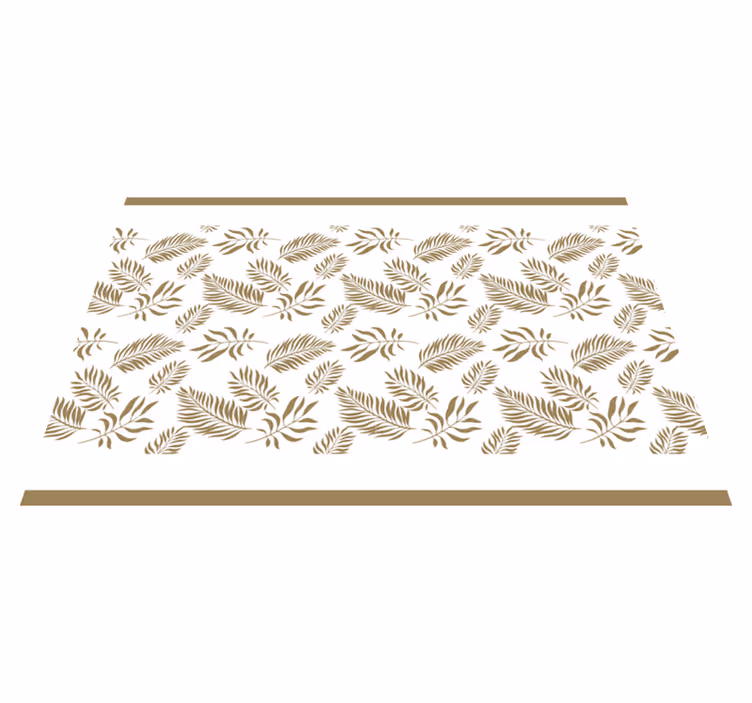 Hnedé tenké listy vzor elegantné prestieranie - Tenstickers