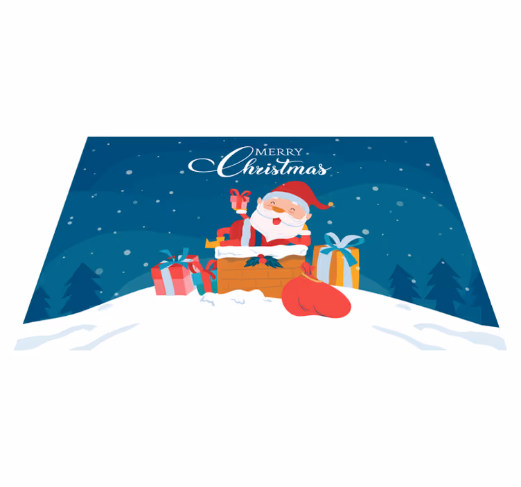 Santa text veselé vianočné prestieranie - Tenstickers