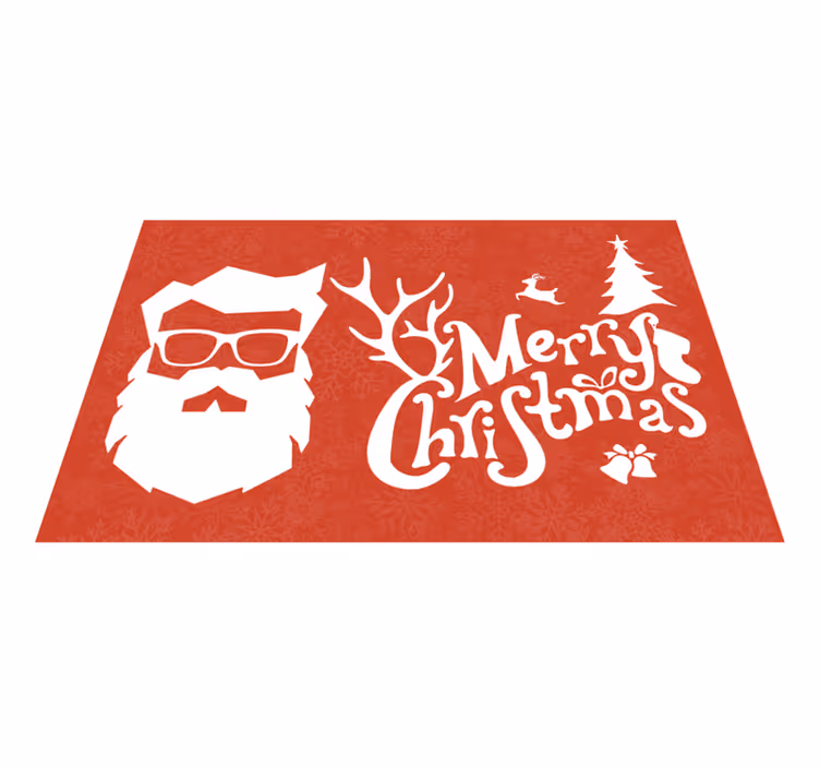 Vianočné prestieranie santa s okuliarmi - Tenstickers