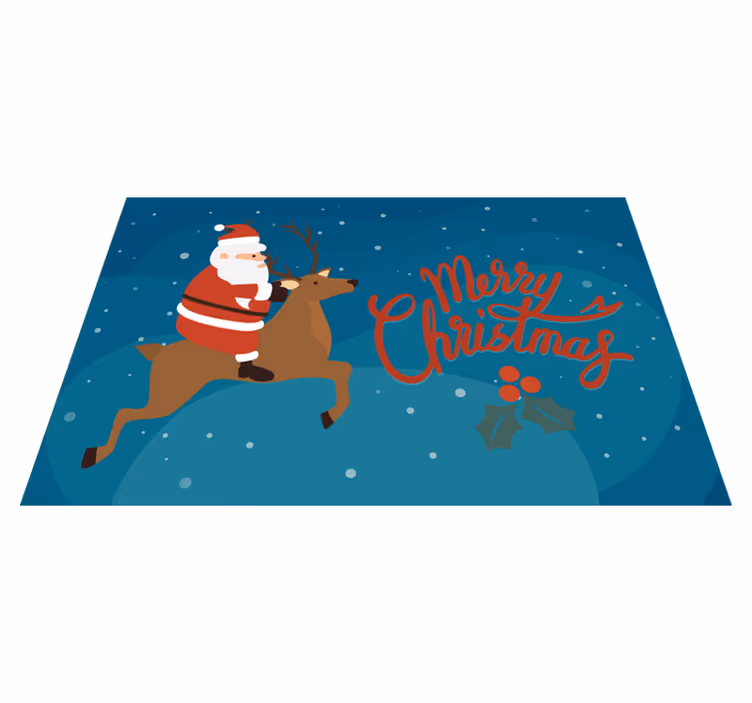 Vianočné prestieranie santa na sobovi - Tenstickers