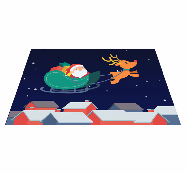 Vianočné prestieranie na ceste s santa clausom - Tenstickers