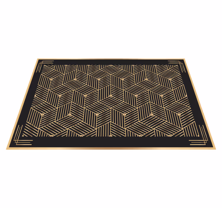 Zlaté geometrické deko vzor elegantné prestieranie - Tenstickers
