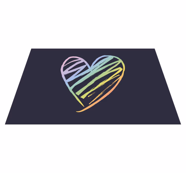 Originálne prestieranie farebný tvar srdca - Tenstickers