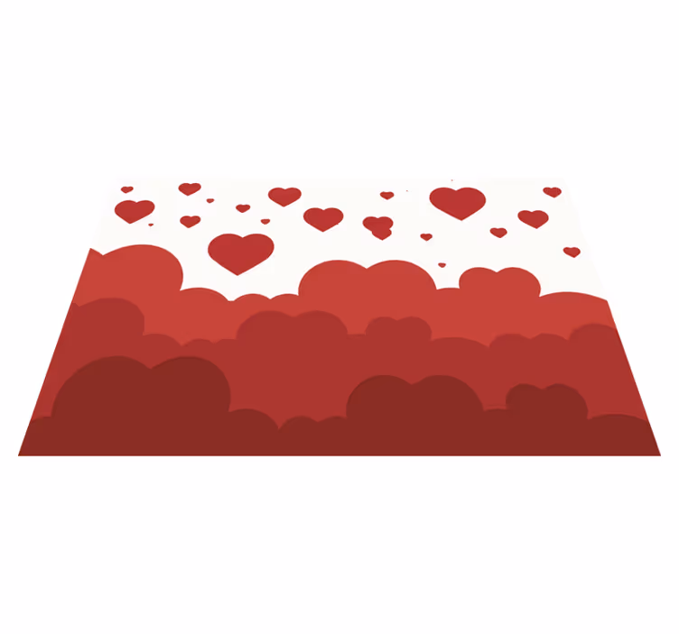 červené srdce cloud design originálne prestieranie - Tenstickers