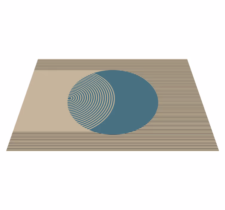 Moderné prestieranie na stôl s geometrickým kruhovým motívom - Tenstickers