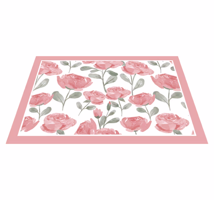 Elegantné prestieranie s prírodným vzorom vintage ruže - Tenstickers