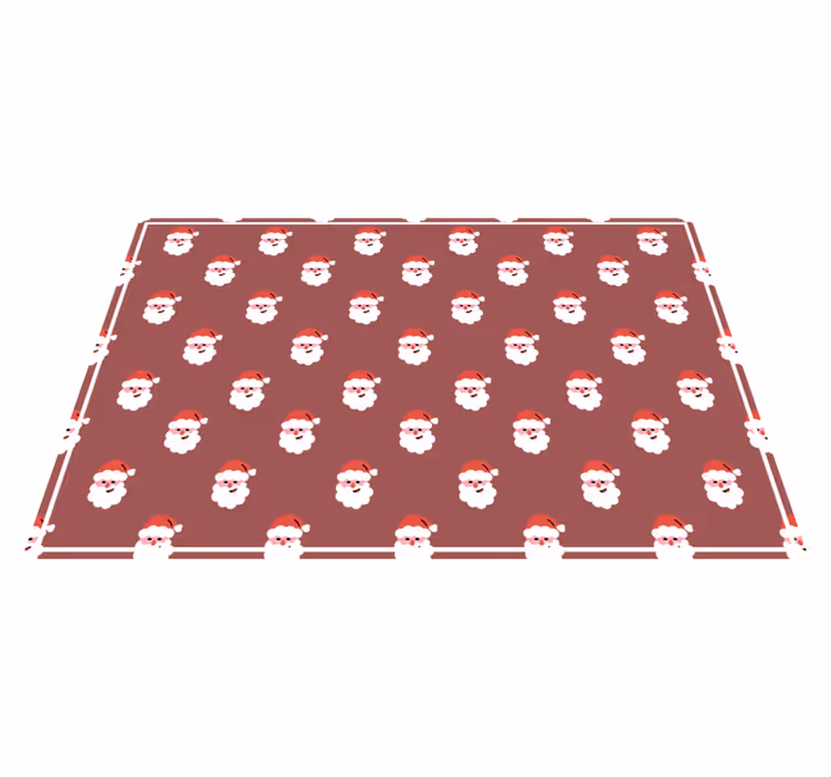 Vianočné prestieranie so vzorom santa tváre - Tenstickers