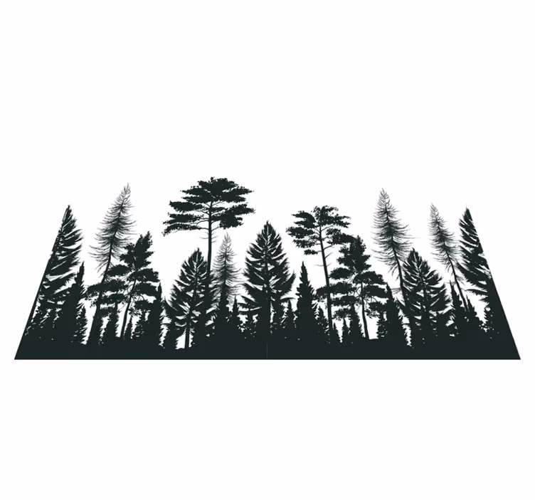 Vzorované prestieranie lesný siluetový vzor - Tenstickers