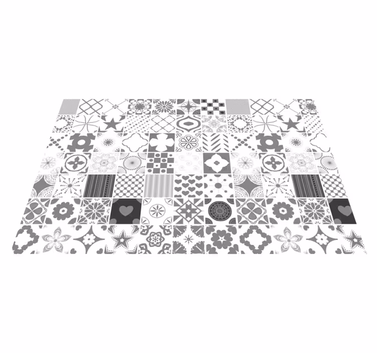 Vzorované prestieranie s monochromatickou textúrou - Tenstickers