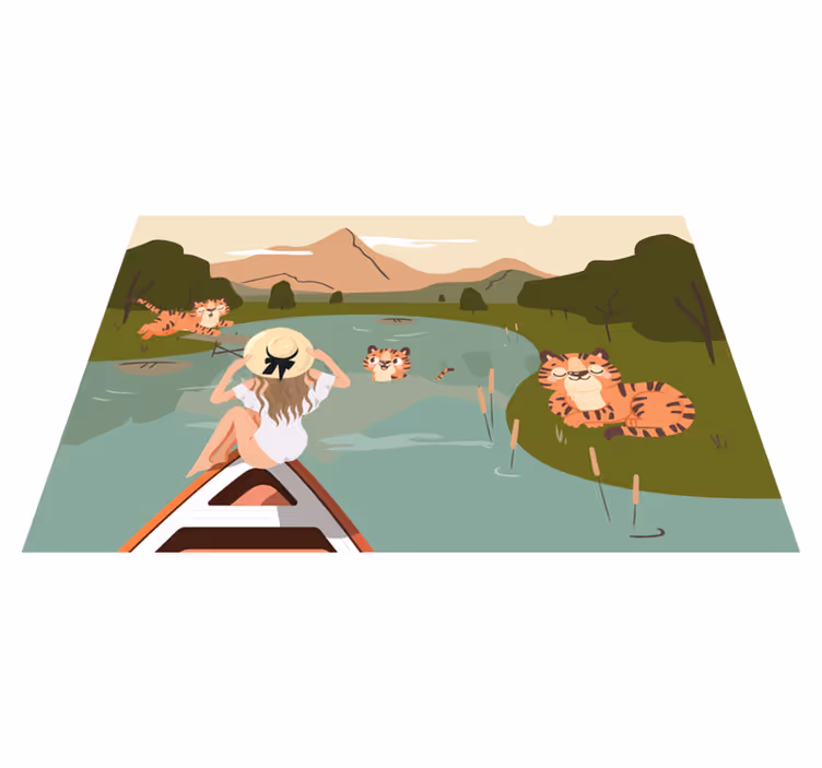Detské prestieranie hravé tigre na scéne - Tenstickers