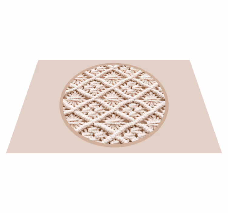 Okrúhle prestieranie s textúrou "boho dekorácie". - Tenstickers