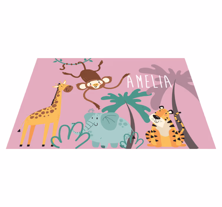 "boho" detské prestieranie do džungle pre deti - Tenstickers