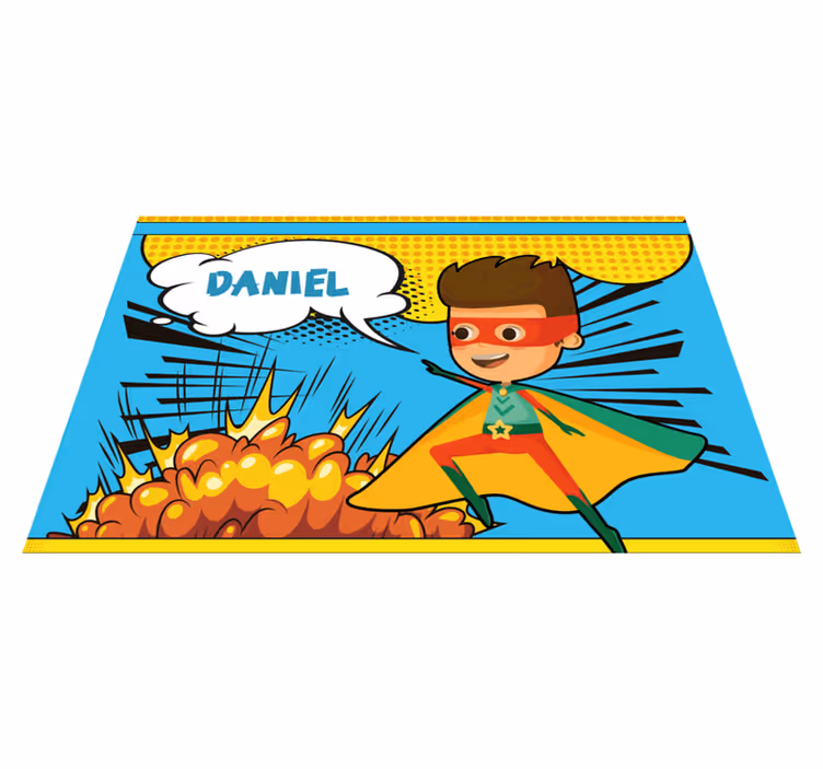 podložka na stôl s menom komiksový super hrdina - Tenstickers