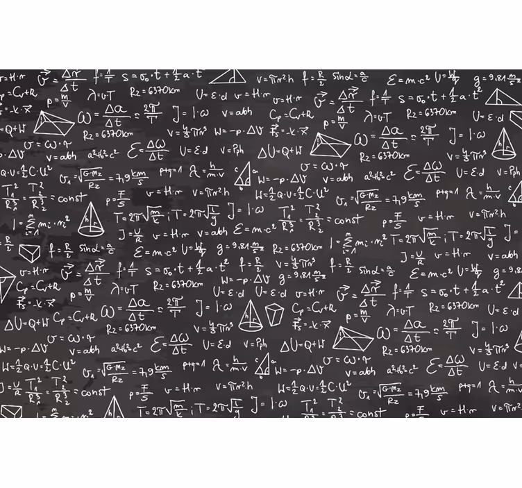 fototapety do izby teenagera vzor matematickej tabule - Tenstickers