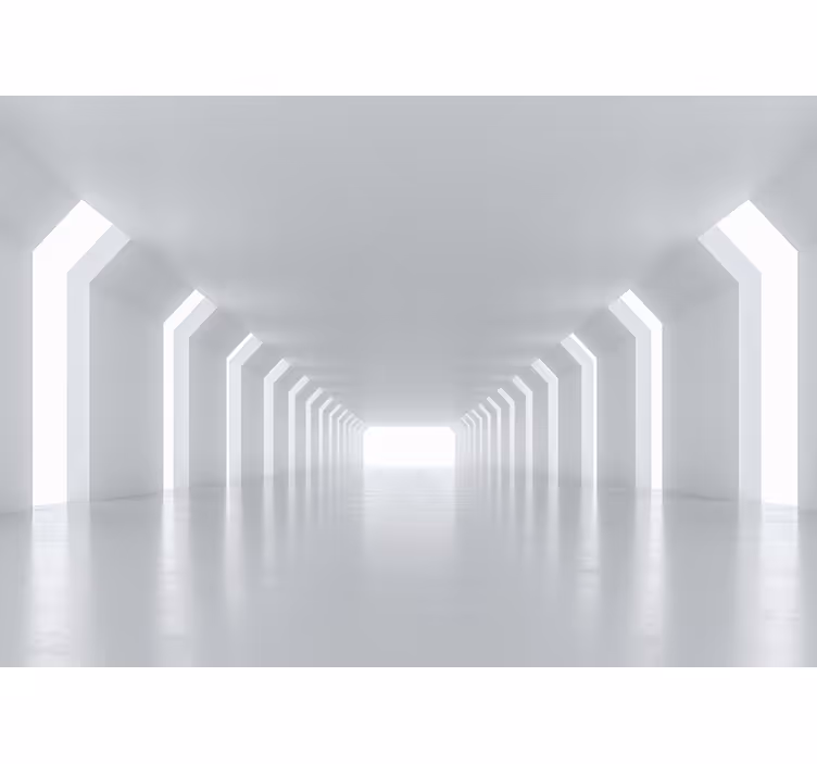 abstraktné fototapety futuristická perspektíva koridoru - Tenstickers