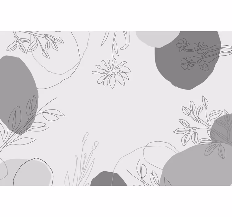 fototapeta do kuchyne botanické sivé tóny - Tenstickers