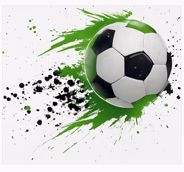fototapety do izby teenagera zelená futbalová lopta - Tenstickers