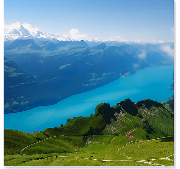 fototapety hory zasnežený alpský vrchol - Tenstickers