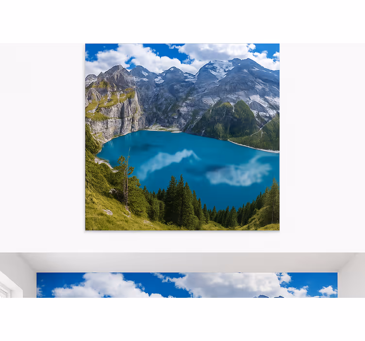 fototapety hory zlatý západ slnka v horách - Tenstickers