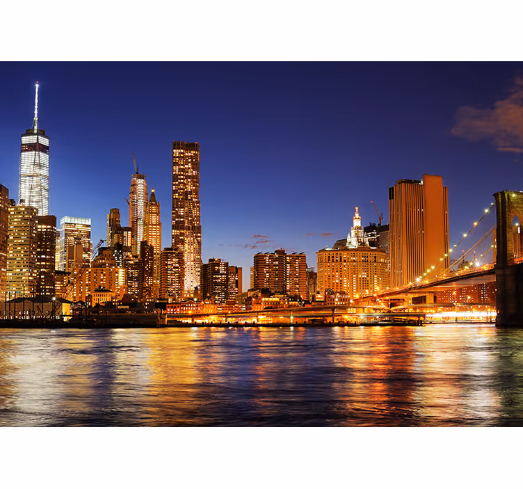 Manhattan v new yorku na nástennej maľbe - Tenstickers