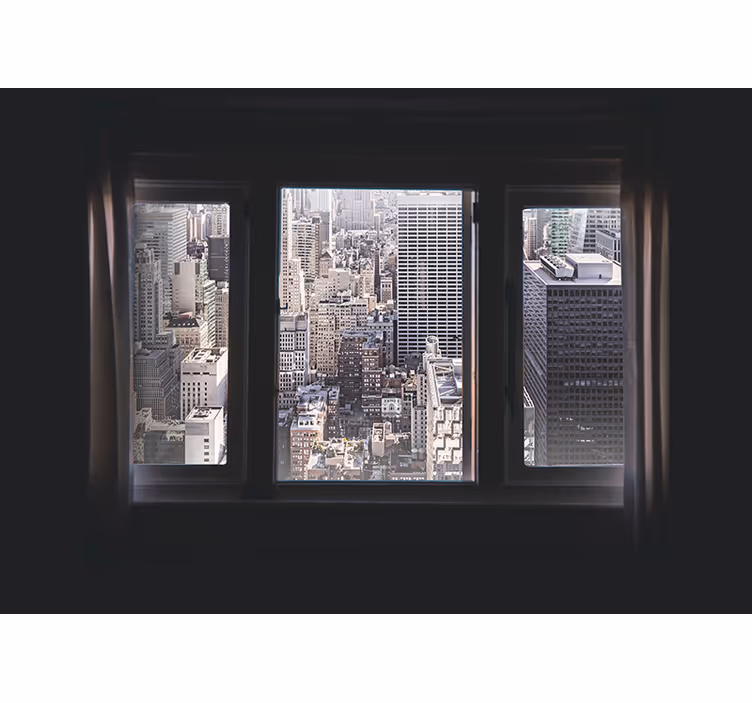 Pohľad z okna new york nástenná maľba - Tenstickers