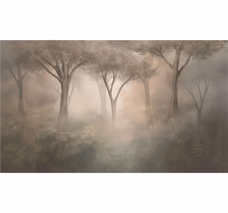 Fototapety na stenu les hmlisté sepia lesy - Tenstickers