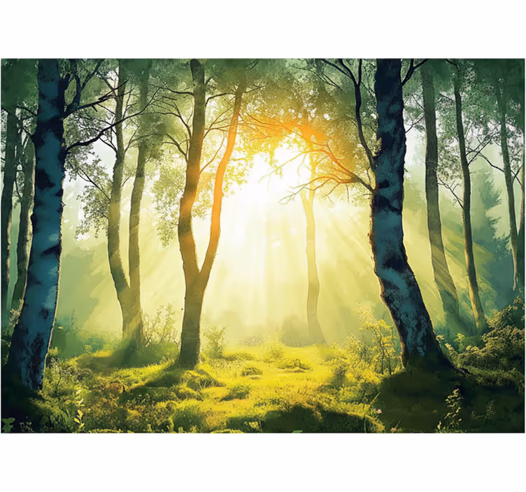 Fototapety na stenu les slnečný brestový mural - Tenstickers