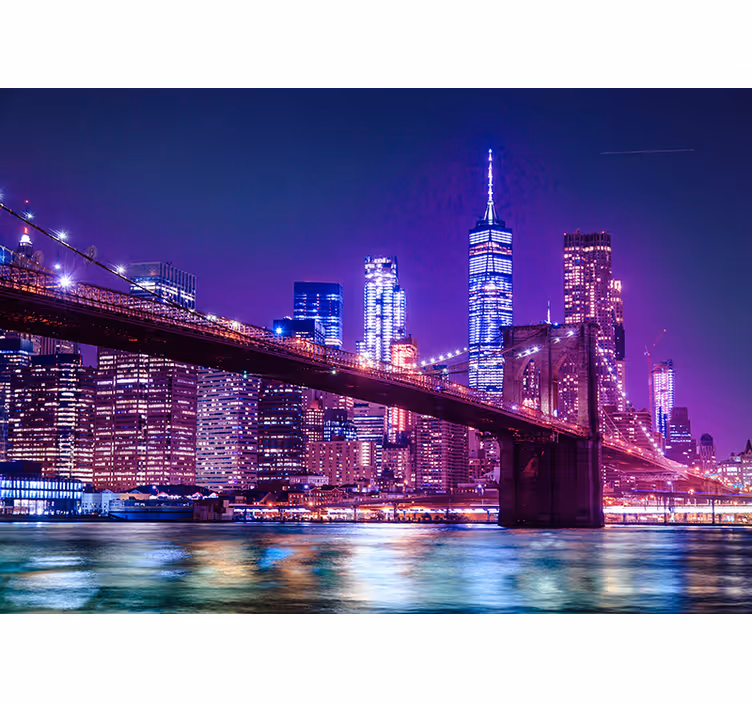 Nástenná maľba na nočné new york - Tenstickers