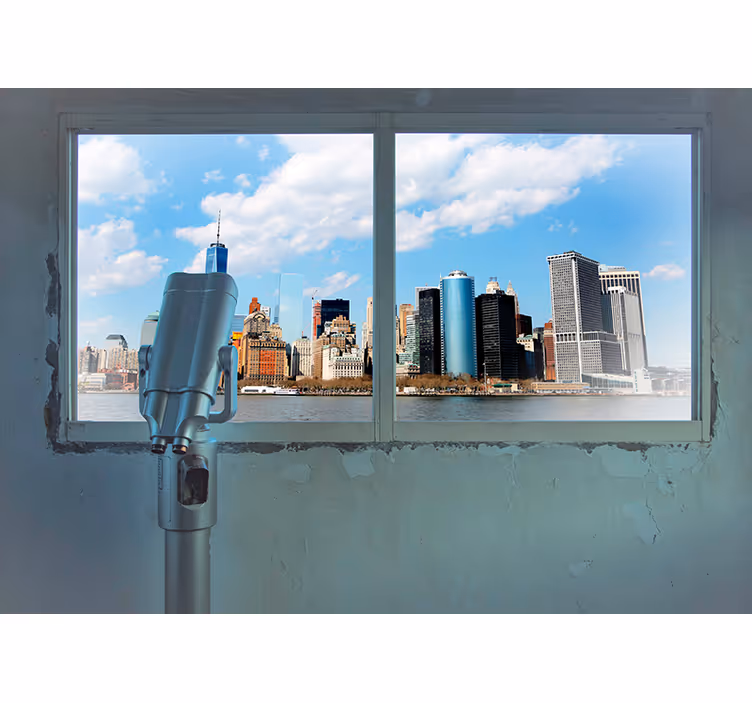 Vyhliadka nástenná maľba mesta new york - Tenstickers