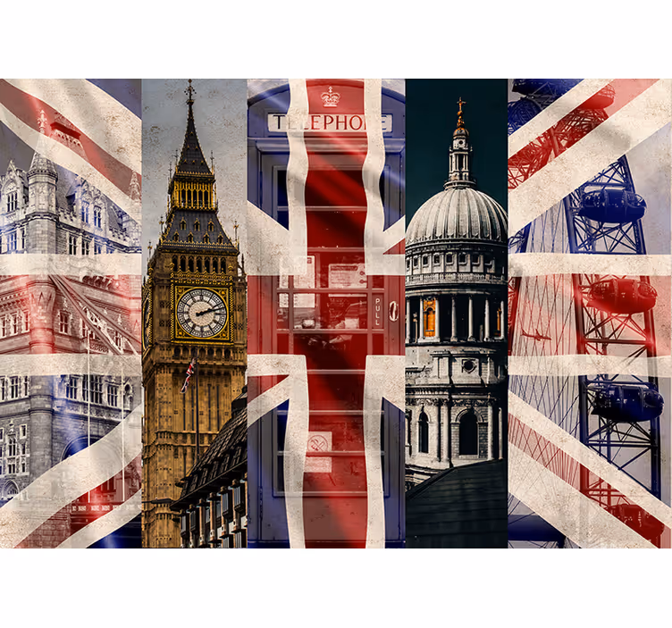Nástenná maľba union jack london - Tenstickers