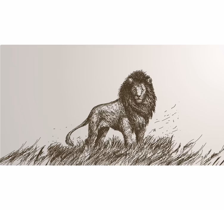 Fototapeta afrika realistický lev - Tenstickers