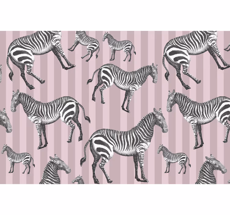 Fototapeta afrika vzor vintage ilustrácie zebry - Tenstickers