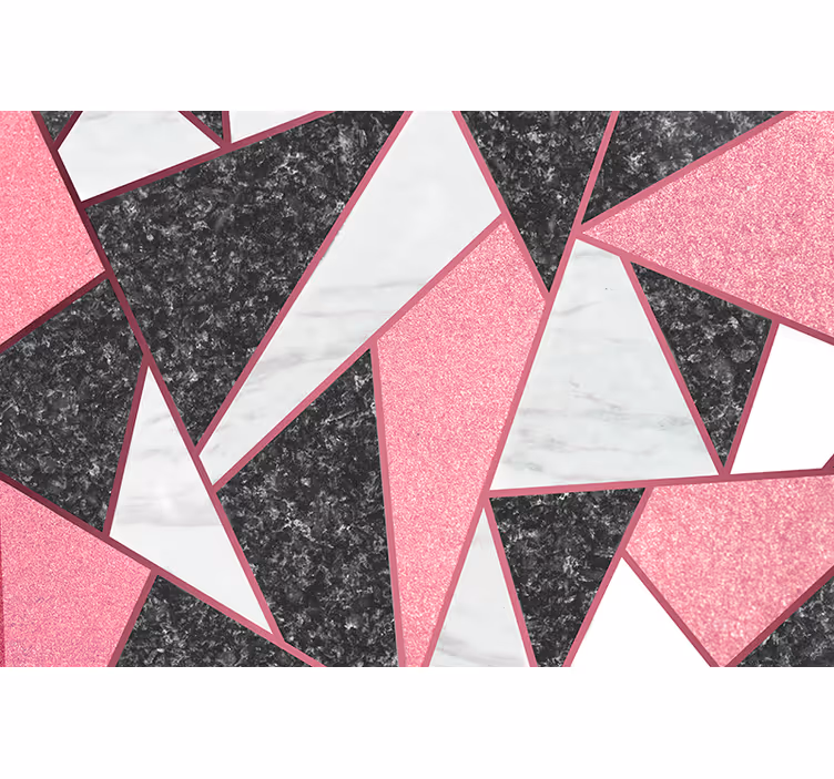 Fototapeta do kuchyne ružové a šedé geometrické tvary - Tenstickers