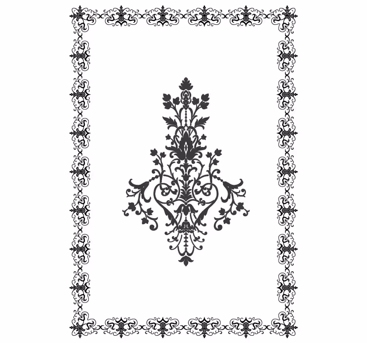 Fototapeta biela starožitný damask - Tenstickers