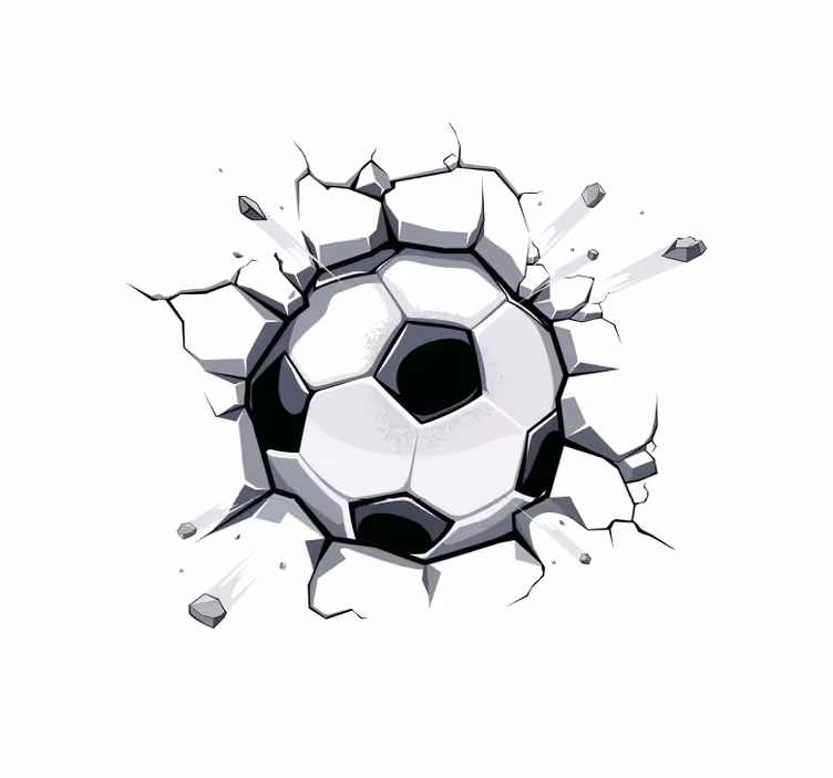 Fototapeta biela 3d detská futbalová scéna - Tenstickers