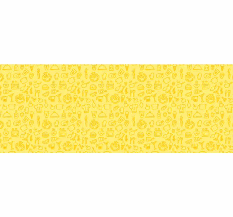 Fototapeta žlta mini žlté kuchynské vzory - Tenstickers