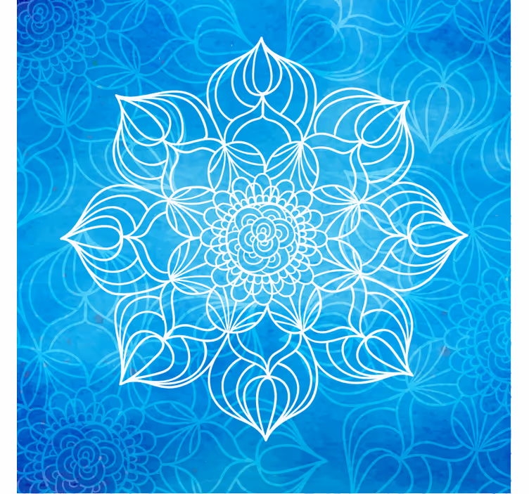 Fototapeta modra mandala s modrými farbami - Tenstickers