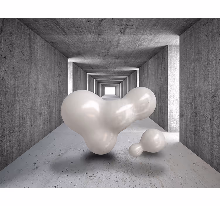 Balóny plávajúce tunelom 3d nástenná maľba - Tenstickers