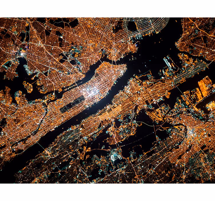 Manhattan zhora na nástennej maľbe new yorku - Tenstickers
