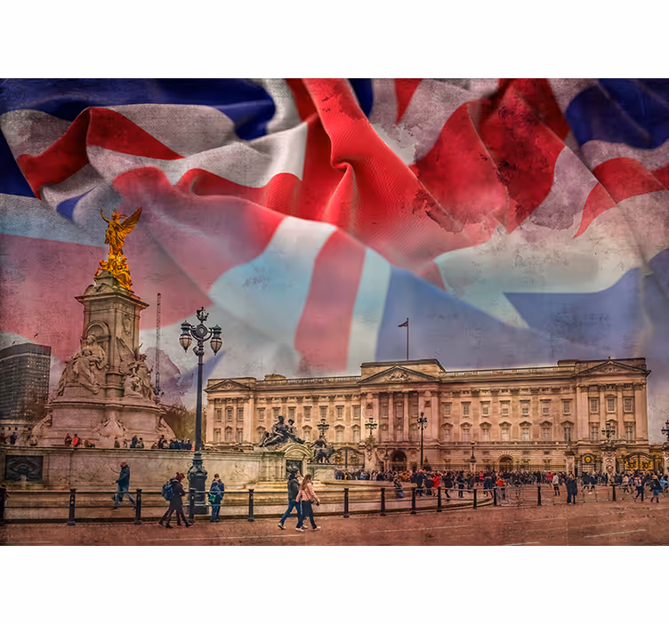 Nástenná maľba v buckinghamskom paláci v londýne - Tenstickers