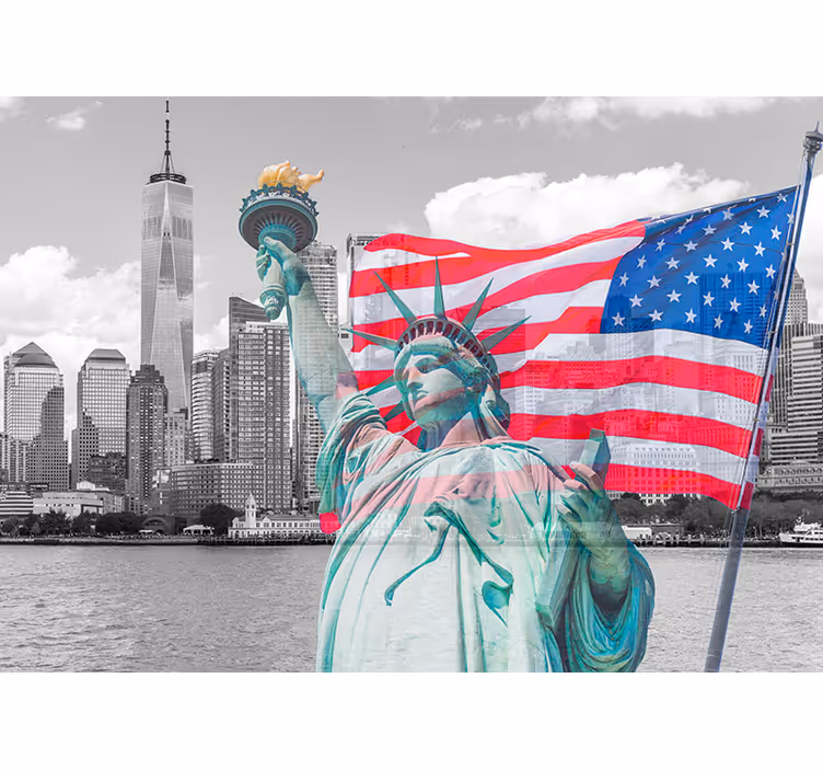 Socha slobody new yorku nástenná maľba - Tenstickers