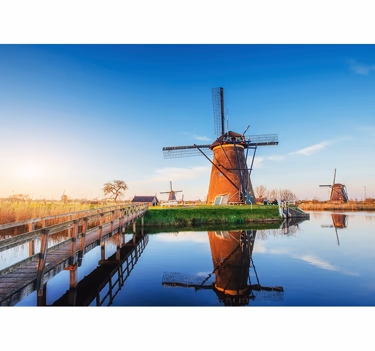 Typická holandská nástenná maľba na stenu - Tenstickers