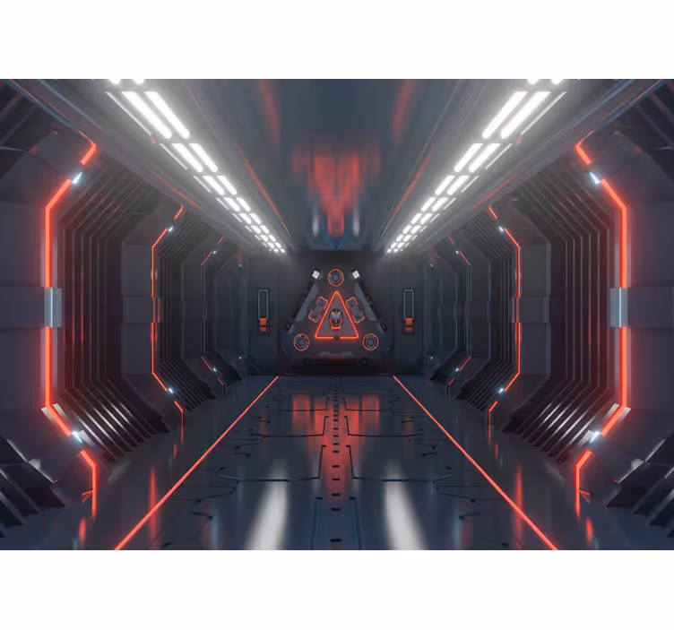 fototapety 3d futuristický koridor - Tenstickers