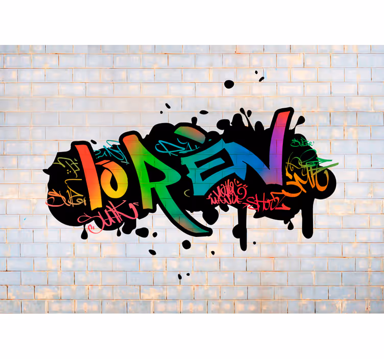 Fototapeta graffiti s menom - Tenstickers