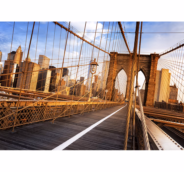 Vnútri nástennej maľby mosta new york - Tenstickers
