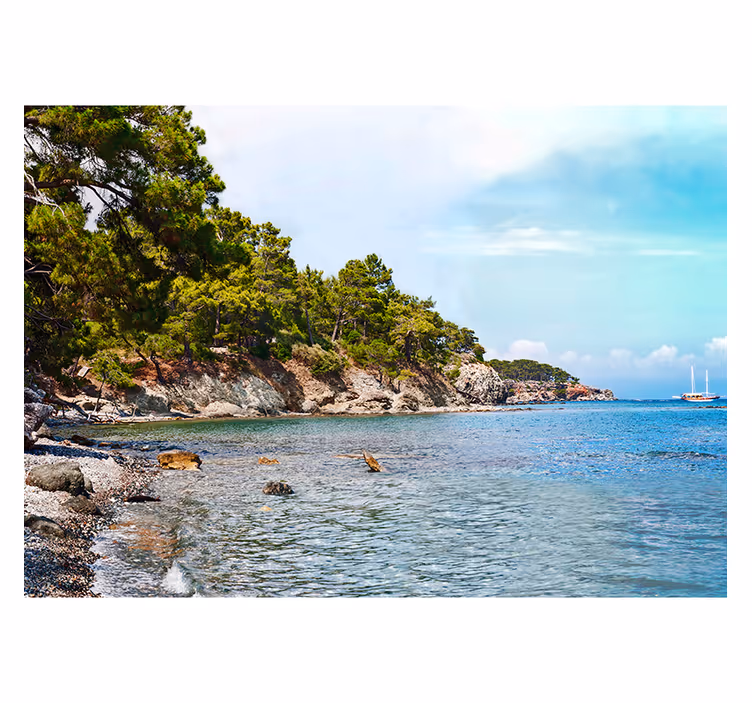 Antalya pláž morská stena nástenná maľba - Tenstickers
